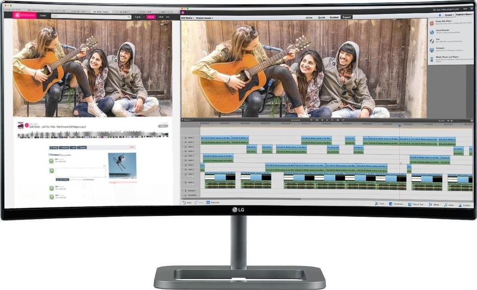 LG 34UC87C Monitor front on