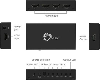 SIIG 5x1 HDMI Switch 4K