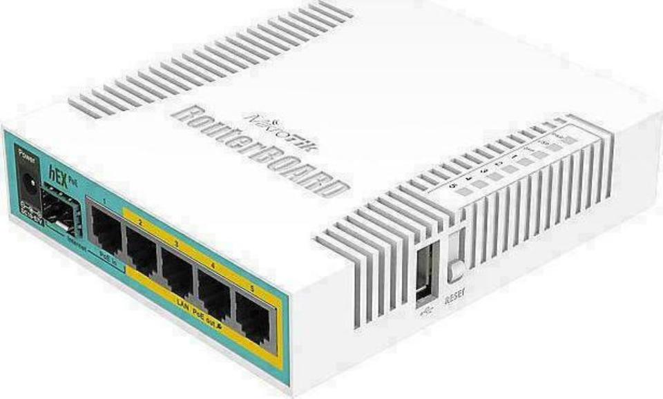 MikroTik RouterBoard hEX PoE RB960PGS left