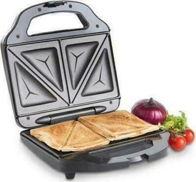 Stainless Steel VonShef Sandwich Toaster Toastie Maker with 2 Slice Easy-Clean Non-Stick Plates 700W