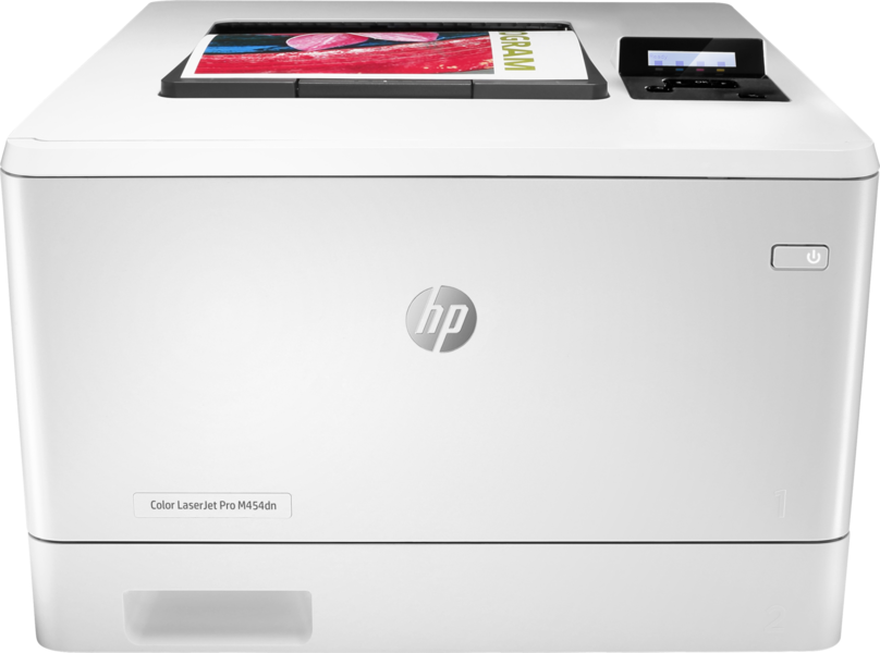 HP Color LaserJet Pro M454dn front