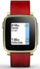 Pebble Time Steel Leather front