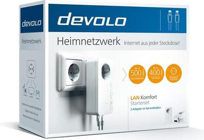 Devolo Powerline LAN Komfort Set 2x 10/100 500Mbps Adapter