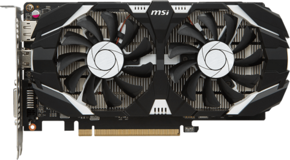 MSI GeForce GTX 1050 TI 4GT OC front