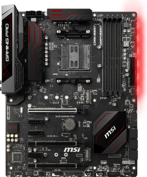 MSI X470 Gaming Pro front