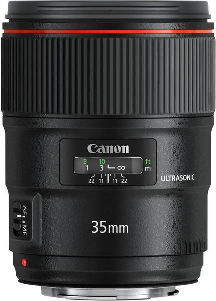 Canon EF 35mm f/1.4L II USM top