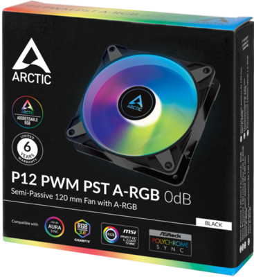 Arctic P12 PWM PST A-RGB 0dB Fan del caso