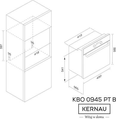 KERNAU KBO 0945 PT B Wall Oven