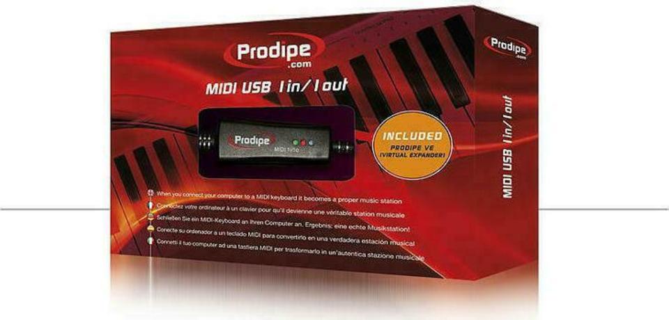Prodipe USB MIDI Interface 1in/1out 