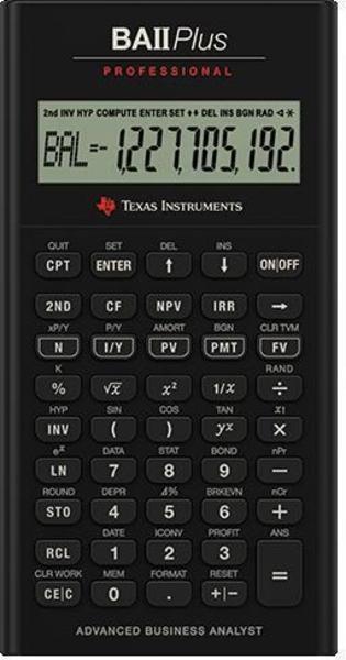 Texas Instruments BA II Plus front