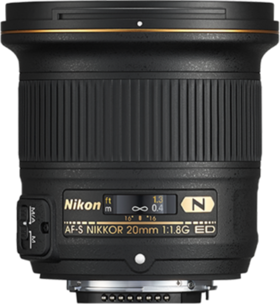 Nikon Nikkor AF-S 20mm f/1.8G ED top