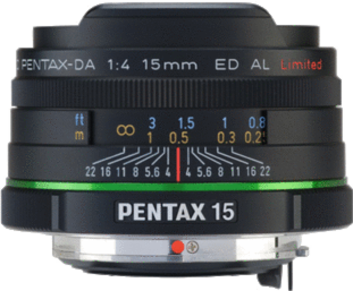 Pentax smc DA 15mm f/4 ED AL Limited top