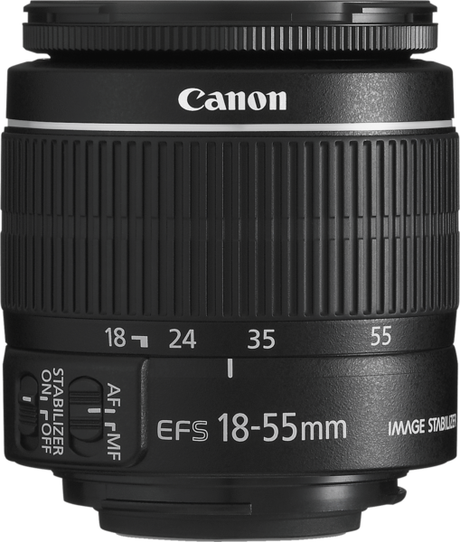 Canon EF-S 18-55mm f/3.5-5.6 II top