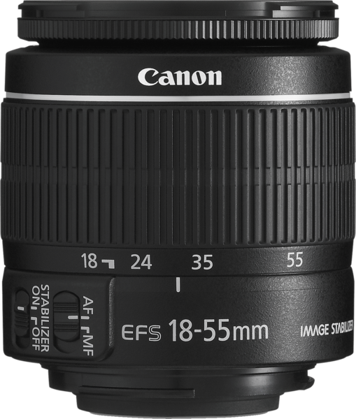 Canon EF-S 18-55mm f/3.5-5.6 top