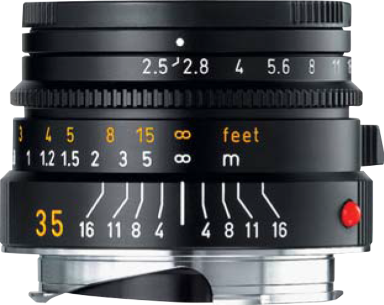 Leica Summarit-M 35mm f/2.5 top