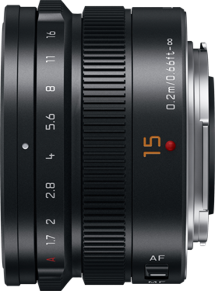 Panasonic Leica DG Summilux 15mm f/1.7 ASPH left