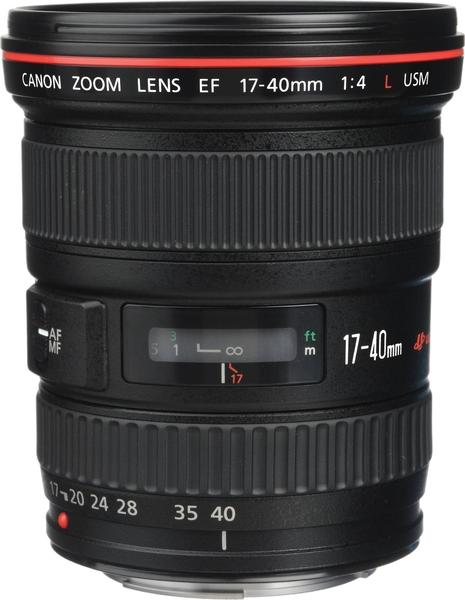 Canon EF 17-40mm f/4.0L USM top