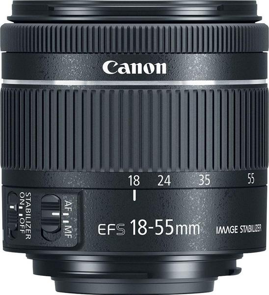 Canon EF-S 18-55mm f/4-5.6 IS STM top